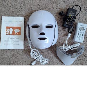7 COLOURS LED LIGHT PHOTON THERAPY FACE NECK MASK TREATMENT FACIAL SKIN CARE US